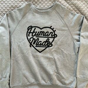 Human Made Heather Gray Sweatshirt with Black Logo NWOT!!! GREAT DEAL!!!